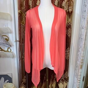Sheer Coral Cardigan